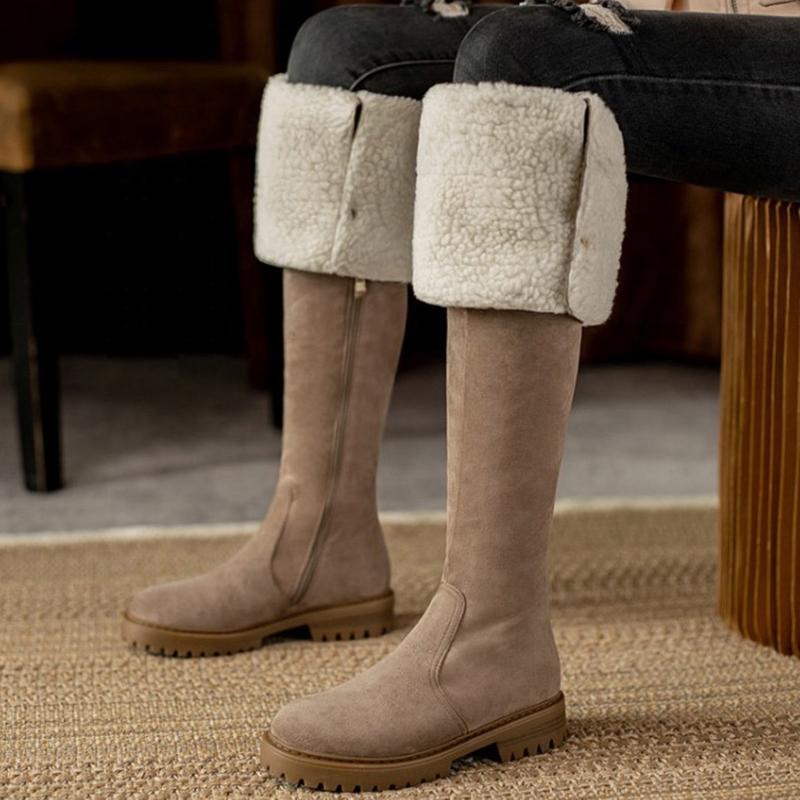 Fashion Round Peep Toe Half-side Zip Lace Up Women Thigh High Boots For Ladies Suede Chunky Heel Big Size 43 Long Boots Women, Black
Fashion Round Peep Toe Half-side Zip Lace Up Women Thigh High Boots For Ladies Suede Chunky Heel Big Size 43 Long Boots Women, Black