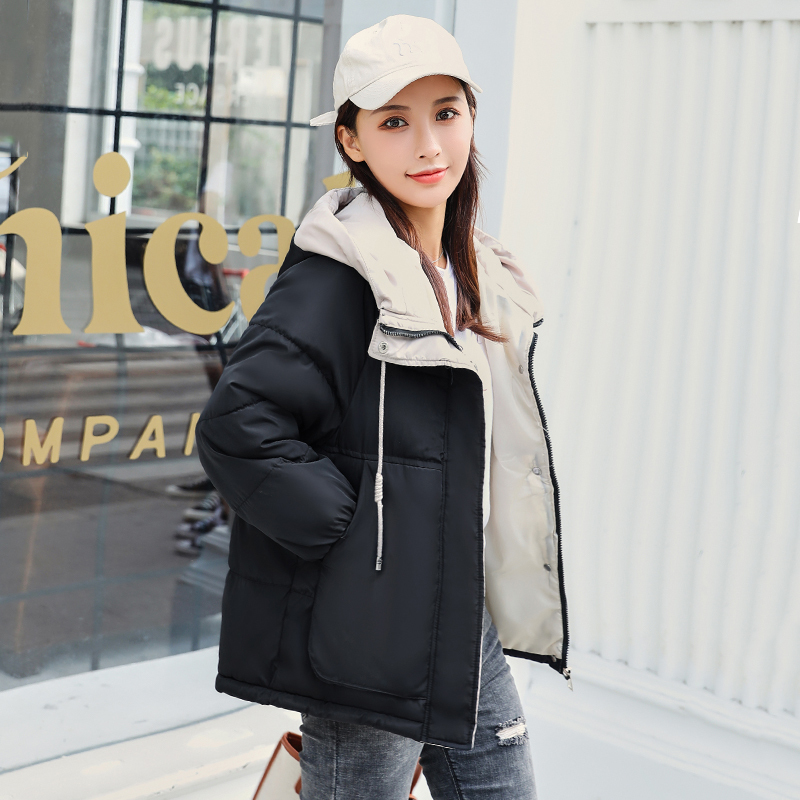 Winter Bubble Jacket Plus Size Women Solid Parkas Coat Korean Style Hooded Loose Thicken Casual Casacos De Inverno Feminino 201019