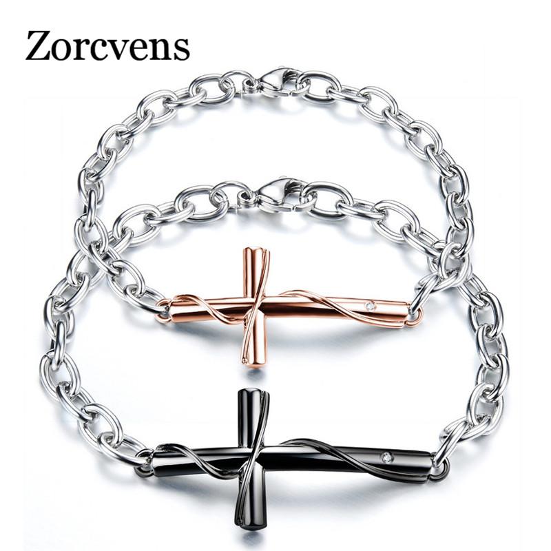 ZORCVENS Fashion Lover Cross Bracelets & Bangles Classical Stainless Steel Women Men Link Chain Jewelry
ZORCVENS Fashion Lover Cross Bracelets & Bangles Classical Stainless Steel Women Men Link Chain Jewelry