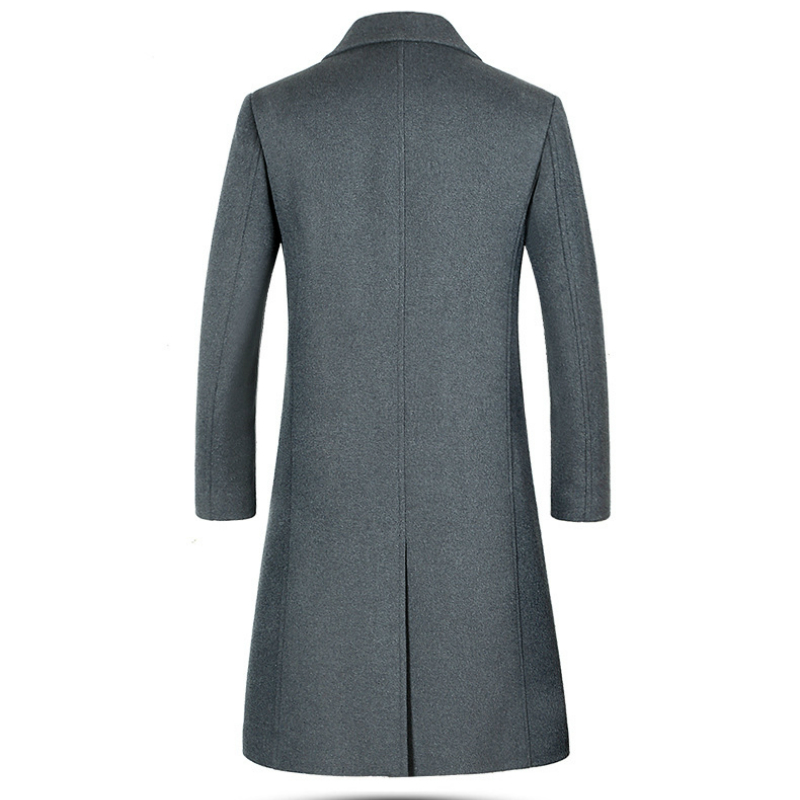 High Quality Men Long Wool Coat Thicken Mens Trench Coat Fashion Mens Woolen Overcoat Long Jacket Winter Smart Casual Overcoats 201222
