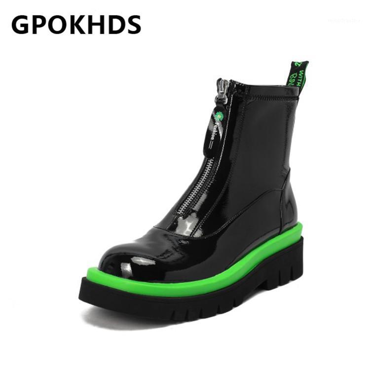 GPOKHDS 2021 women Ankle boots Patent Leather Winter short plush Round Toe Zipper High heels female Riding boots size 401
GPOKHDS 2021 women Ankle boots Patent Leather Winter short plush Round Toe Zipper High heels female Riding boots size 401