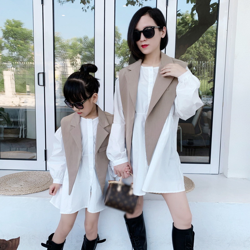 2021 New Spring Mother Daughter Shirt Dress 2-piece Sets Long Sleeve Casual Suit Shawl Parent Mom Girl Matching Clothes E1000, Blue
2021 New Spring Mother Daughter Shirt Dress 2-piece Sets Long Sleeve Casual Suit Shawl Parent Mom Girl Matching Clothes E1000, Blue