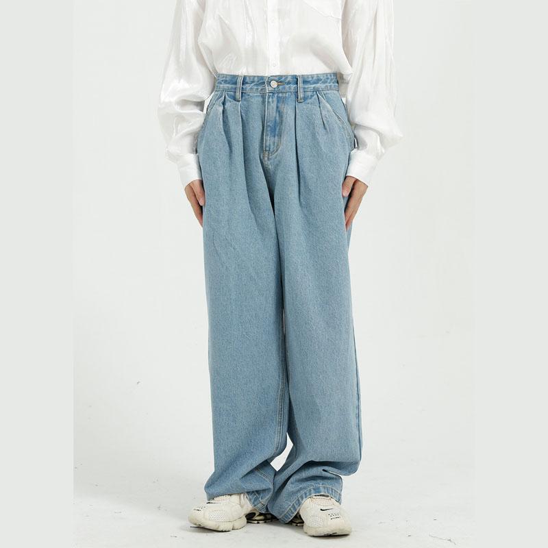 New Male Japan Harajuku Streetwear Loose Denim Pant Men Retro Fashion Casual Wide Leg Straight Jeans Trousers, 168 deep blue
New Male Japan Harajuku Streetwear Loose Denim Pant Men Retro Fashion Casual Wide Leg Straight Jeans Trousers, 168 deep blue