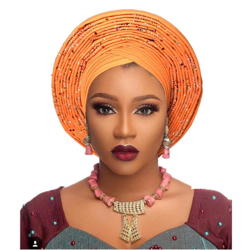 Luxuriant Women Headwear traditional African auto gele headtie women Headwrap fashion turban good quality
Luxuriant Women Headwear traditional African auto gele headtie women Headwrap fashion turban good quality