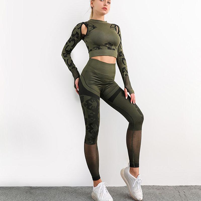 Autumn Winter Camouflage Sport Suit Seamless Yoga Set Gyms Long Sleeve Crop Top Fitness For Leggings High Waist Yoga Pants, 2pcs set green
Autumn Winter Camouflage Sport Suit Seamless Yoga Set Gyms Long Sleeve Crop Top Fitness For Leggings High Waist Yoga Pants, 2pcs set green