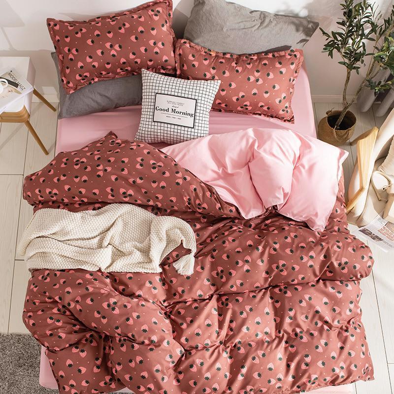 Cartoon Cute Bedding Set Strawberry Printed Duvet Cover Sets Single Double Queen King Size Bed Linen Soft Bedclothes Quilt Cover1, Green
Cartoon Cute Bedding Set Strawberry Printed Duvet Cover Sets Single Double Queen King Size Bed Linen Soft Bedclothes Quilt Cover1, Green