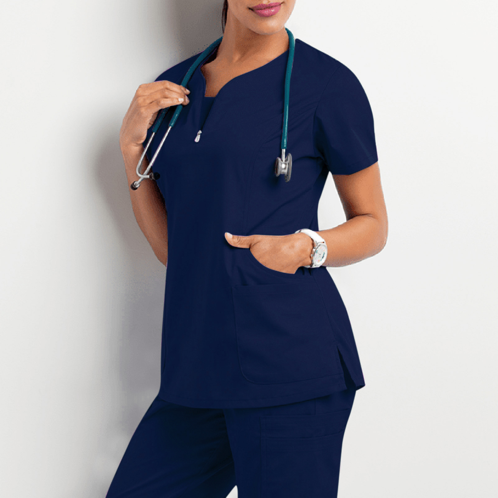 Medigo-005 Medical Uniform Women and Man Scrubs hospital uniform Set Medical Scrubs Top and Pants