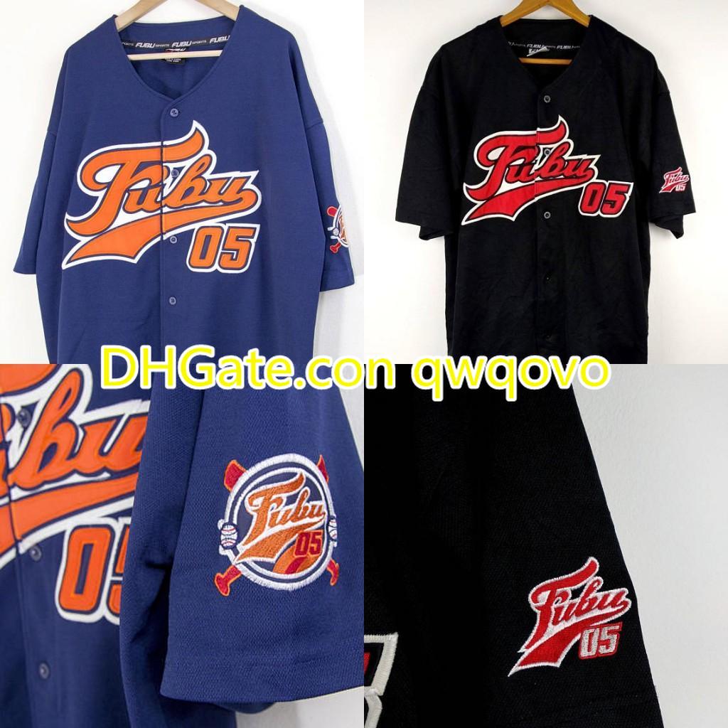 FUBU BASEBALL JERSEY fubu 05 collection for us by us fubu jersey oversize damon john blue orange black 90s all stitched, Blue;black 
FUBU BASEBALL JERSEY fubu 05 collection for us by us fubu jersey oversize damon john blue orange black 90s all stitched, Blue;black