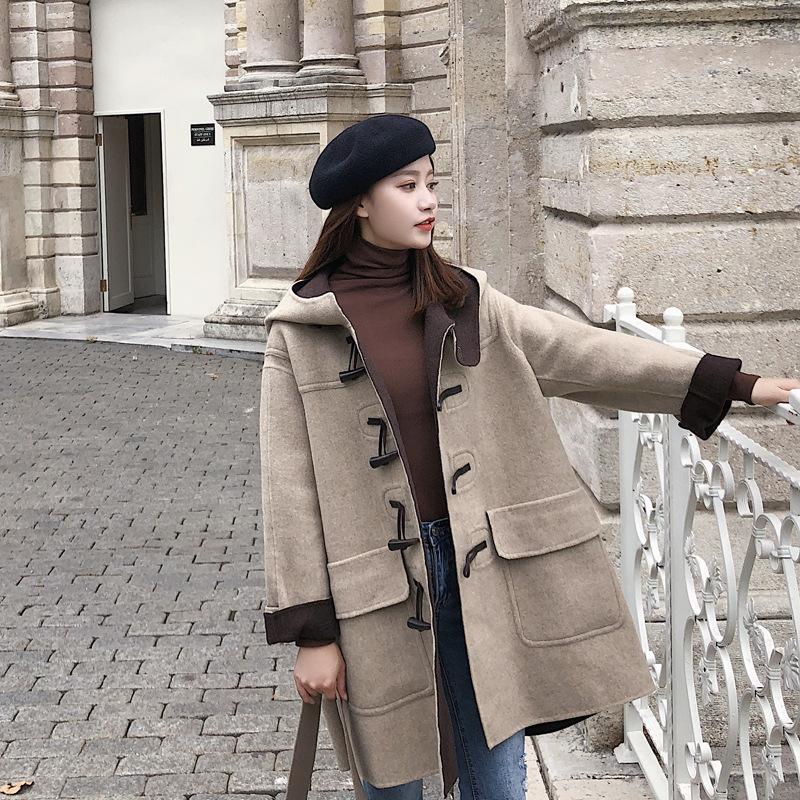 of female students long han edition of new fund 2021 autumn winters is easy with thick woolen cloth coat coat female, See chart
of female students long han edition of new fund 2021 autumn winters is easy with thick woolen cloth coat coat female, See chart