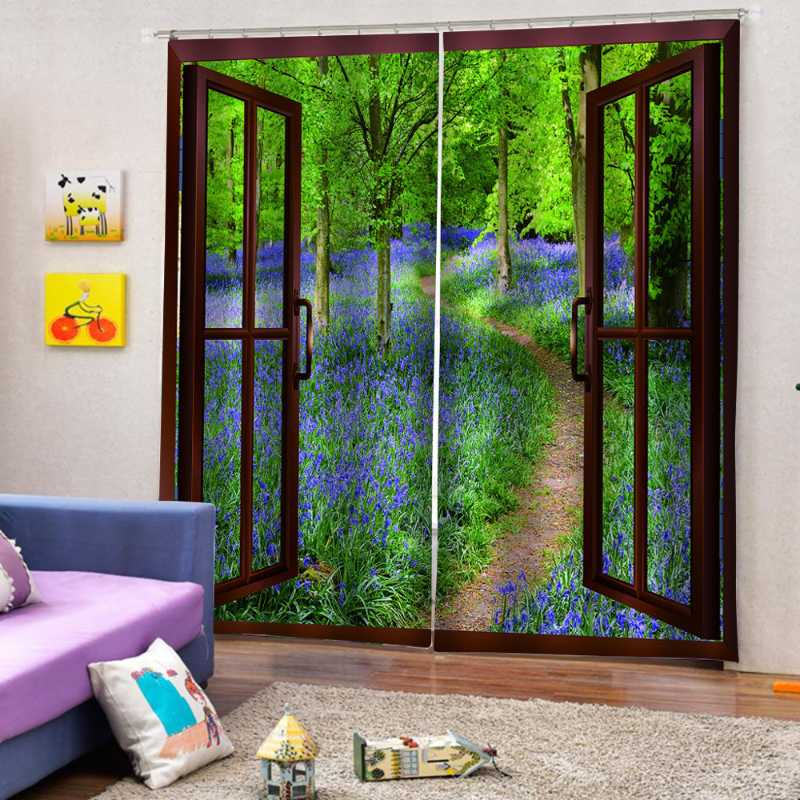 Window Blackout Curtain Forest Scenery Printing Curtains For Living Room Bedroom Window Decor Drapes, As pic
Window Blackout Curtain Forest Scenery Printing Curtains For Living Room Bedroom Window Decor Drapes, As pic
