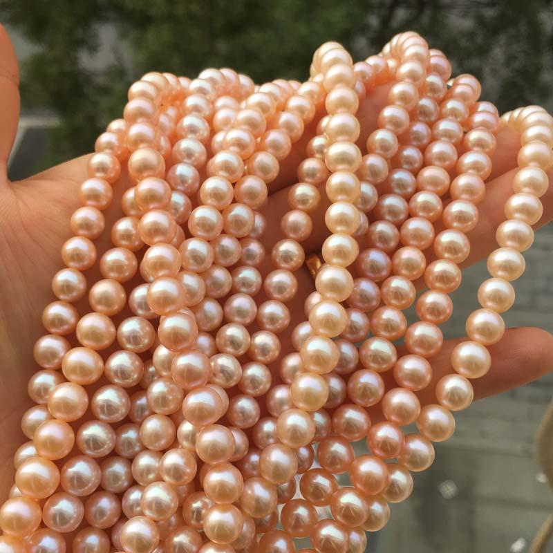 Pearl necklace Round shape with Size 7-8mm good luster for Jewelry DIY loose pearl strands
Pearl necklace Round shape with Size 7-8mm good luster for Jewelry DIY loose pearl strands
