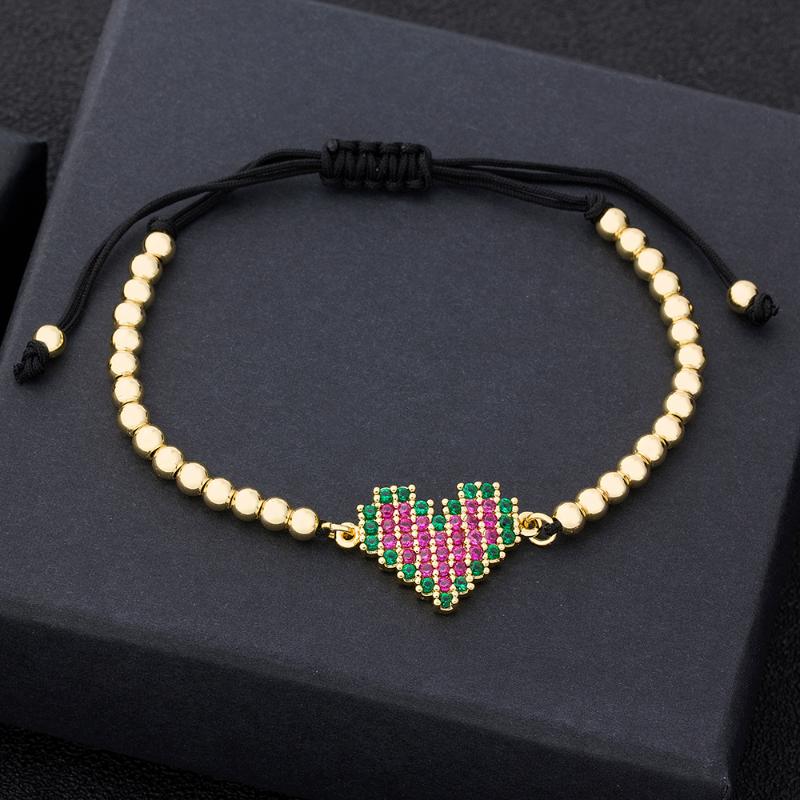 Romantic Heart Design Cubic Zirconia Adjustable Bracelets Gold Beads For Women Friend Engagement Birthday Party Charm Bangle
Romantic Heart Design Cubic Zirconia Adjustable Bracelets Gold Beads For Women Friend Engagement Birthday Party Charm Bangle