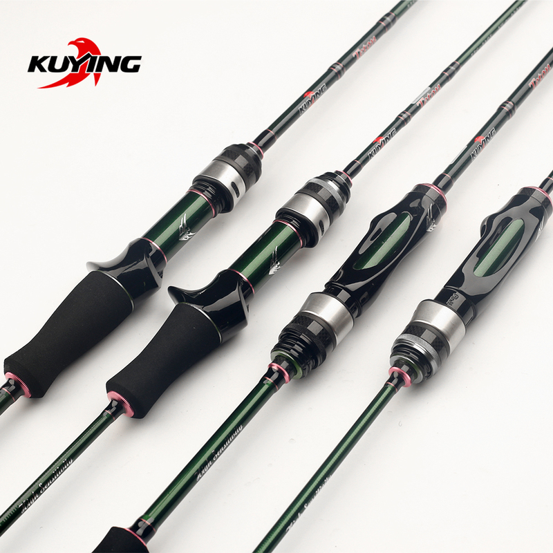 KUYING Teton 175m 503910quot 18m 60390quot Carbon Spinning Casting Stream Fast Speed Action Soft Lure Fishing Rod Pole
