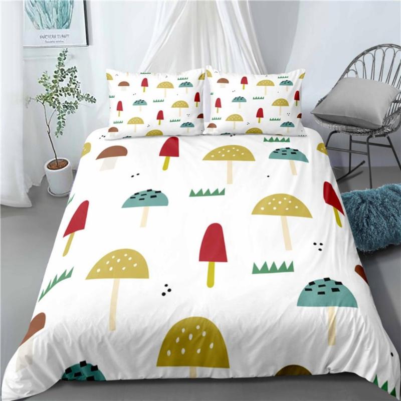 Colorful Mushroom Printed Bed Cover Set Kid Boy Duvet Cover Adult Child Bed Sheets And Pillowcases Comforter Bedding Set, As picture
Colorful Mushroom Printed Bed Cover Set Kid Boy Duvet Cover Adult Child Bed Sheets And Pillowcases Comforter Bedding Set, As picture