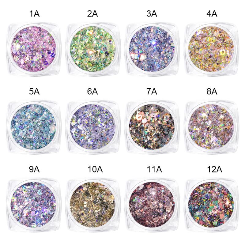 Design Mix Nail Color Powder Chunky Glitter Nail DIY Glitter Decoration Accessories Art Powder Sequins
Design Mix Nail Color Powder Chunky Glitter Nail DIY Glitter Decoration Accessories Art Powder Sequins
