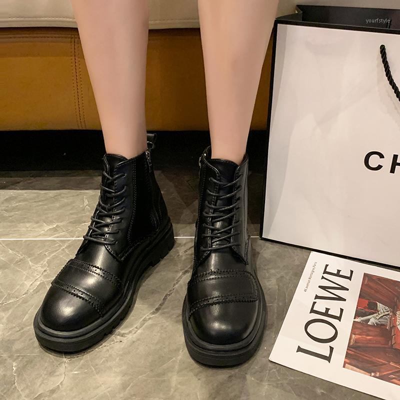2021 Pu Leather Boots Women Hollow Out Flowers Brogues Platformed Street Marteens Boots Women Biker Botas Mujer Winter New1, Black
2021 Pu Leather Boots Women Hollow Out Flowers Brogues Platformed Street Marteens Boots Women Biker Botas Mujer Winter New1, Black