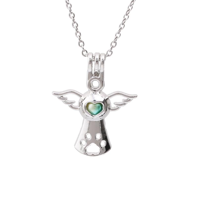 1pc Silver Plated Angel Wing Heart Pearl Cage Locket Essential Oil Diffuser Cage Pendant Necklace Jewelry for Oyster Pearl
1pc Silver Plated Angel Wing Heart Pearl Cage Locket Essential Oil Diffuser Cage Pendant Necklace Jewelry for Oyster Pearl