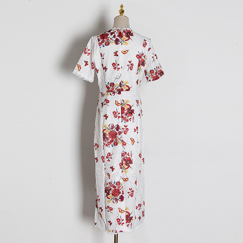 2021 New Woman in Vintage Floral Printed Short Sleeve Around Her Neck Dressed Female Dress Runway Party Luxury Designer Dresses 3t64, White
2021 New Woman in Vintage Floral Printed Short Sleeve Around Her Neck Dressed Female Dress Runway Party Luxury Designer Dresses 3t64, White