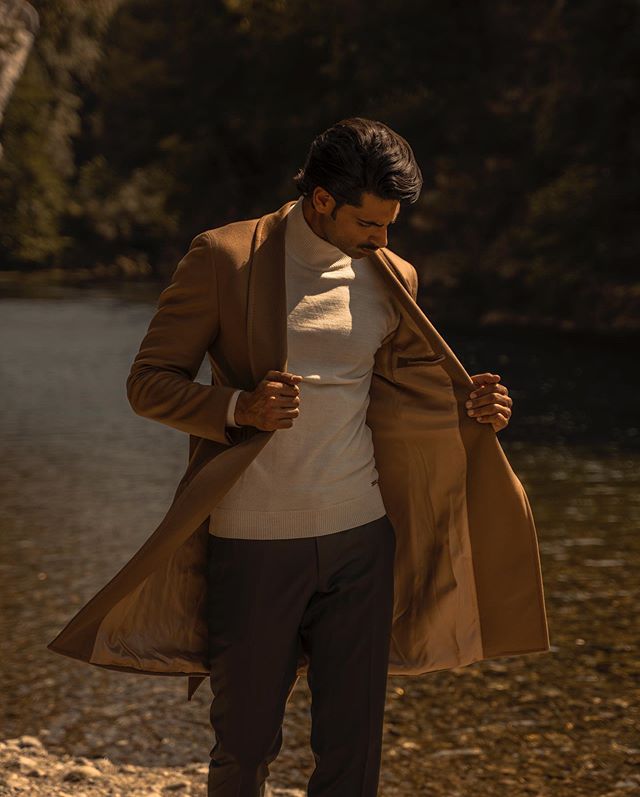 Fashion Brown Warm Mens Long Coat Suits High Quality Men Tuxedos Men Prom Dinner Blazer Suit Only One Jacket