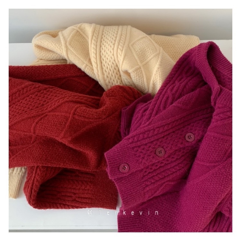 autumn lazy wild Korean knit sweater cardigan women loose outer jacket short style thickening trend 201222