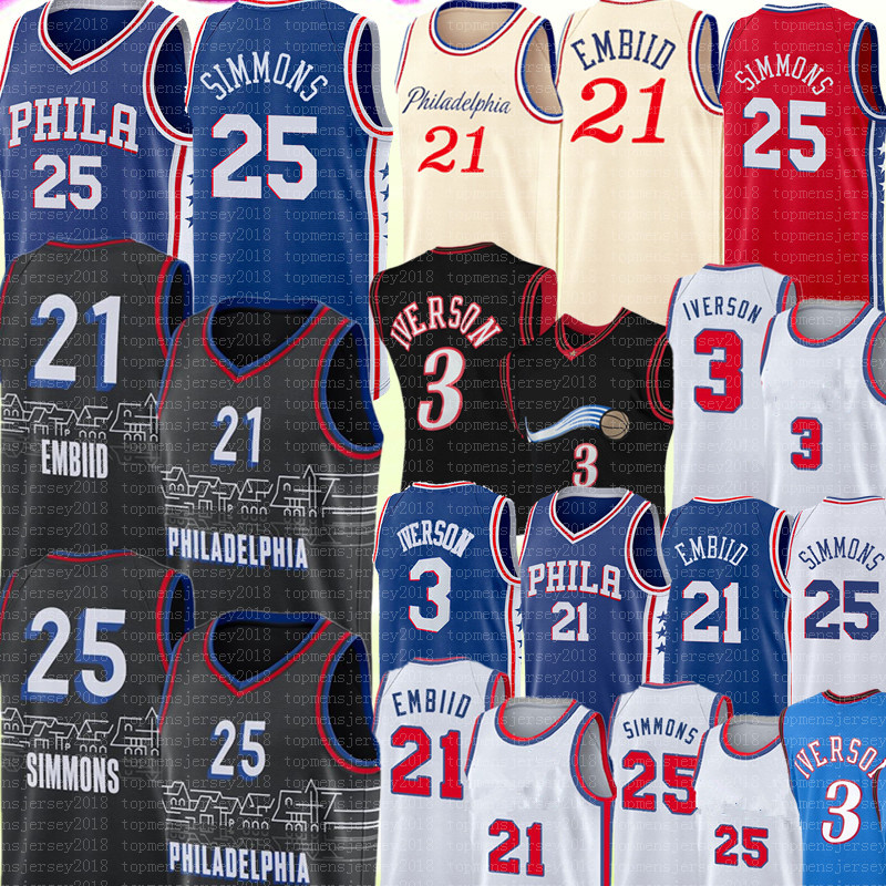 2021 Ben 25 Simmons Jersey New joel 21 embiid Jersey Mens Allen 3 Iverson Basketball Jerseys Retro Mesh Iverson Jersey
2021 Ben 25 Simmons Jersey New joel 21 embiid Jersey Mens Allen 3 Iverson Basketball Jerseys Retro Mesh Iverson Jersey