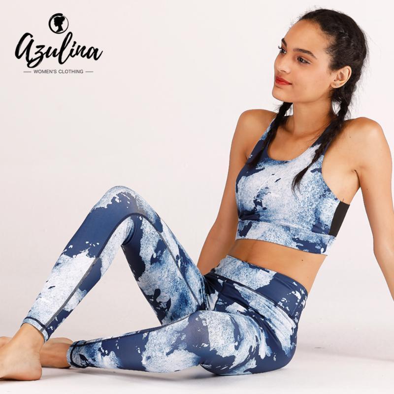 AZULINA Ocean Printed Elastic Women Yoga Set with Chest Pad Gym Fitness Clothes Running Jogging Workout Yoga Leggings Sport Suit1, Blue
AZULINA Ocean Printed Elastic Women Yoga Set with Chest Pad Gym Fitness Clothes Running Jogging Workout Yoga Leggings Sport Suit1, Blue