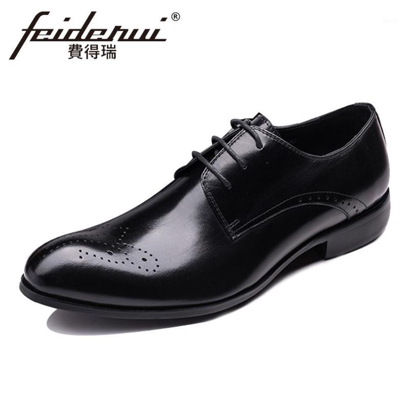 Genuine Leather Breathable Carved Men's Wedding Party Footwear Round Toe Lace-up Derby Man Handmade Formal Dress Shoes YMX5201, Black
Genuine Leather Breathable Carved Men's Wedding Party Footwear Round Toe Lace-up Derby Man Handmade Formal Dress Shoes YMX5201, Black