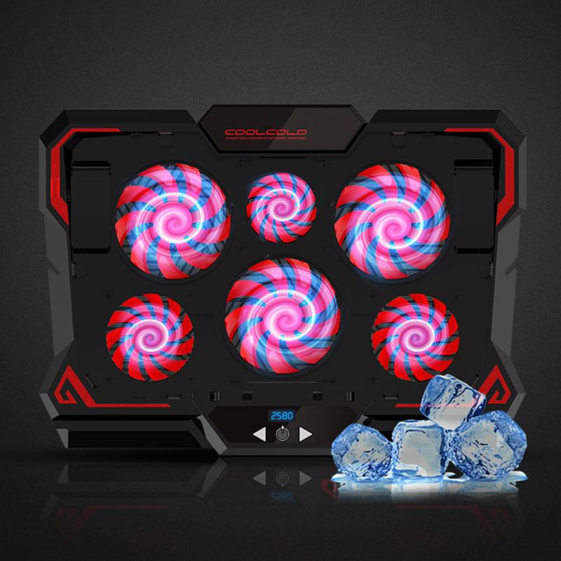13-17 inch Gaming Laptop Cooler Six Fan Led Screen Two USB Port 2600RPM Laptop Cooling Pad Notebook Stand for
13-17 inch Gaming Laptop Cooler Six Fan Led Screen Two USB Port 2600RPM Laptop Cooling Pad Notebook Stand for