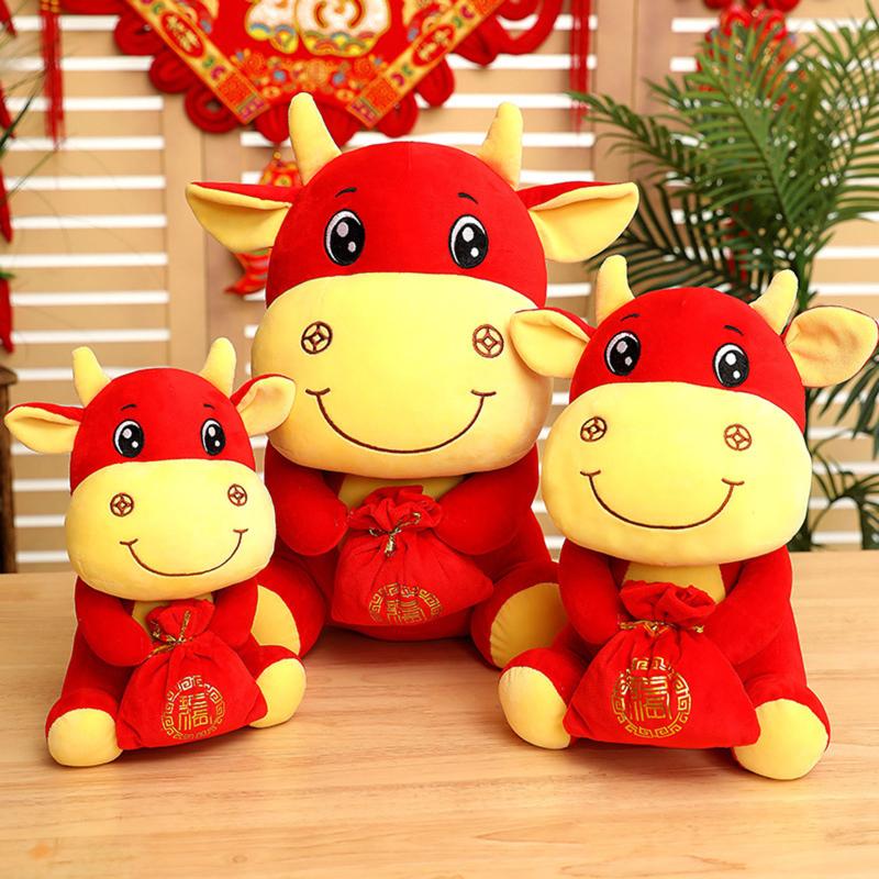 20cm 2021 Year Chinese Zodiac Ox Cattle Plush Toys Red Milk Cow Mascot Decor Plush Doll Stuffed For Children Kids Birthday Gift
20cm 2021 Year Chinese Zodiac Ox Cattle Plush Toys Red Milk Cow Mascot Decor Plush Doll Stuffed For Children Kids Birthday Gift