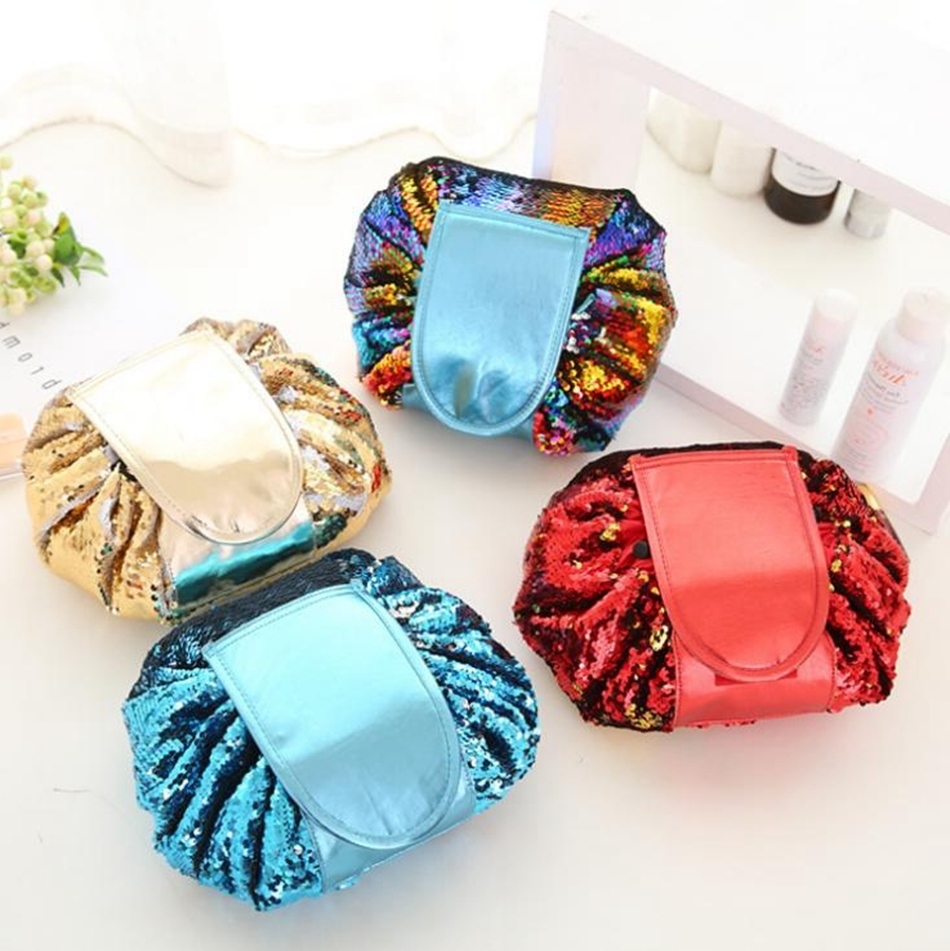 Magic Mermaid Sequins Travel Pouch Lazy Drawstring MakeUp Bag Women Organizer Storage Bag String Case 4 Colors
Magic Mermaid Sequins Travel Pouch Lazy Drawstring MakeUp Bag Women Organizer Storage Bag String Case 4 Colors