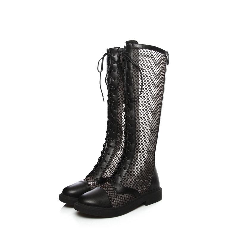 Sexy knee high Mesh Boots Summer 2020 Female Cross Tied med Chunky Heels Gladiator Sandals Women Shoes large size 41 42 43, Black
Sexy knee high Mesh Boots Summer 2020 Female Cross Tied med Chunky Heels Gladiator Sandals Women Shoes large size 41 42 43, Black