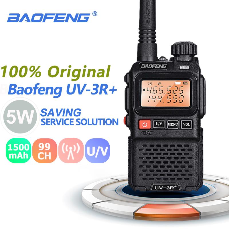 Baofeng UV-3R+ Plus Mini Walkie Talkie Portable 3W UHF&VHF Two Way Radio Comunicador Uv 3r Hf Transceiver Ham Radio Uv3r Station
Baofeng UV-3R+ Plus Mini Walkie Talkie Portable 3W UHF&VHF Two Way Radio Comunicador Uv 3r Hf Transceiver Ham Radio Uv3r Station