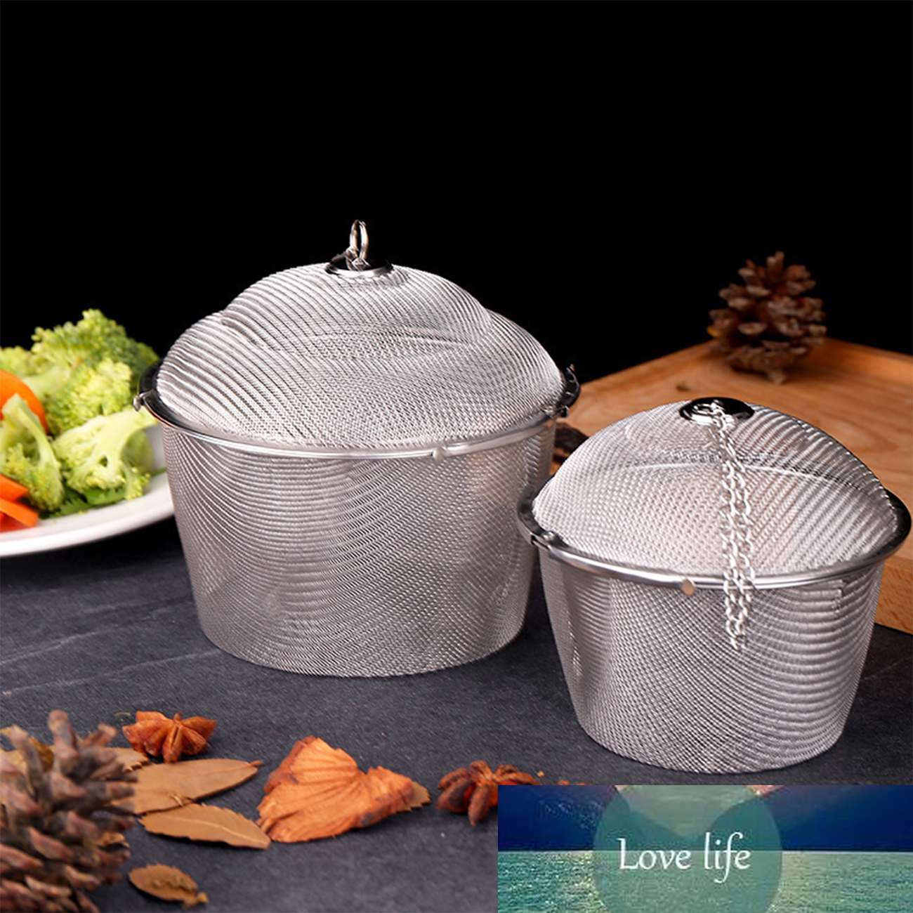 1pc Stainless Steel Tea Infuser Sphere Locking Spice Tea Ball Strainer Mesh Infuser Filter Strainers Kitchen Tools Reusable