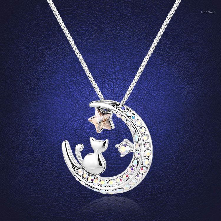 Crystals From Necklaces Gothic Couple Moon Necklace Animal Cat Pendants Necklace Best Friend Bijoux Femme Jewerly1
Crystals From Necklaces Gothic Couple Moon Necklace Animal Cat Pendants Necklace Best Friend Bijoux Femme Jewerly1