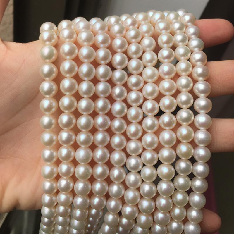 Freshwater Pearl necklace Round shape with Size 7-7.5mm perfect luster for Jewelry DIY loose pearl strands
Freshwater Pearl necklace Round shape with Size 7-7.5mm perfect luster for Jewelry DIY loose pearl strands