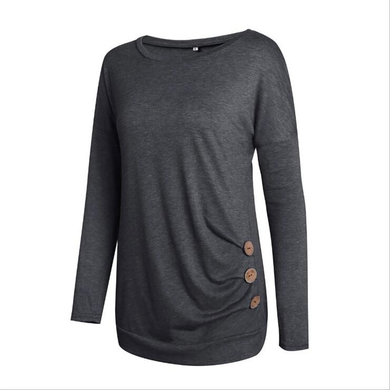 Occasional Long Sleeve of Women Around Loose Neck Tsingle Tops T-Shirt, Dark grey
Occasional Long Sleeve of Women Around Loose Neck Tsingle Tops T-Shirt, Dark grey