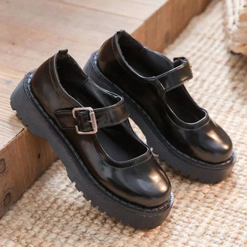 Lady Buckle Round Head Thick High Heel Thick Sole Single Shoe Size 35-39 Buckle Strap Zapatos De Mujer Flat Shoes Women #7a0s
Lady Buckle Round Head Thick High Heel Thick Sole Single Shoe Size 35-39 Buckle Strap Zapatos De Mujer Flat Shoes Women #7a0s