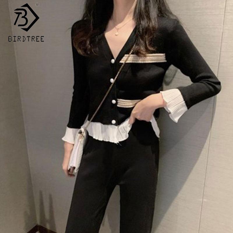 Two Piece Set Cardigan Sweater Tracksuit Women V Necks Tops + Knit Pants Women Suit 2 Piece Knitting Set Winter S0N611N, Black
Two Piece Set Cardigan Sweater Tracksuit Women V Necks Tops + Knit Pants Women Suit 2 Piece Knitting Set Winter S0N611N, Black