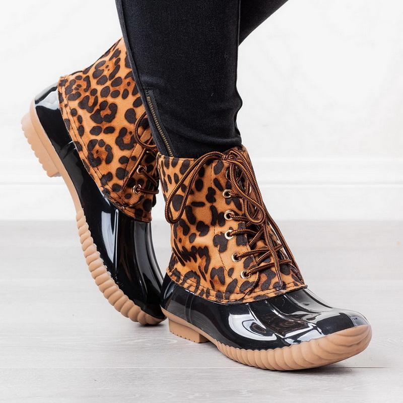 Pathckwork PU Casual Ankle Boots Lace Up Women Boots Low Heel Women Shoes Botas Mujer Invierno 2019 Winter1, Leopard print
Pathckwork PU Casual Ankle Boots Lace Up Women Boots Low Heel Women Shoes Botas Mujer Invierno 2019 Winter1, Leopard print