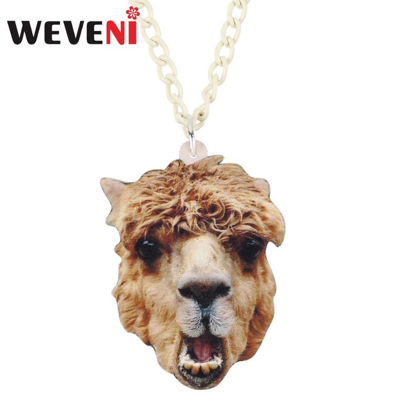 WEVENI Acrylic Anime Alpaca Camel Head Necklace Pendant Chain Animal Jewelry Lady GirlsTeens 2020 New Hot Party Decorations Gift
WEVENI Acrylic Anime Alpaca Camel Head Necklace Pendant Chain Animal Jewelry Lady GirlsTeens 2020 New Hot Party Decorations Gift