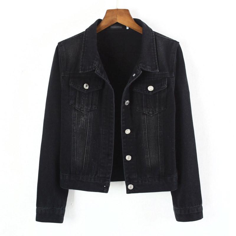 2020 Women Black High Quality Loose Denim Jacket Coat Button Outerwear Stretch Jeans Jacket Casual Jaqueta Coat Female Tops R698
2020 Women Black High Quality Loose Denim Jacket Coat Button Outerwear Stretch Jeans Jacket Casual Jaqueta Coat Female Tops R698