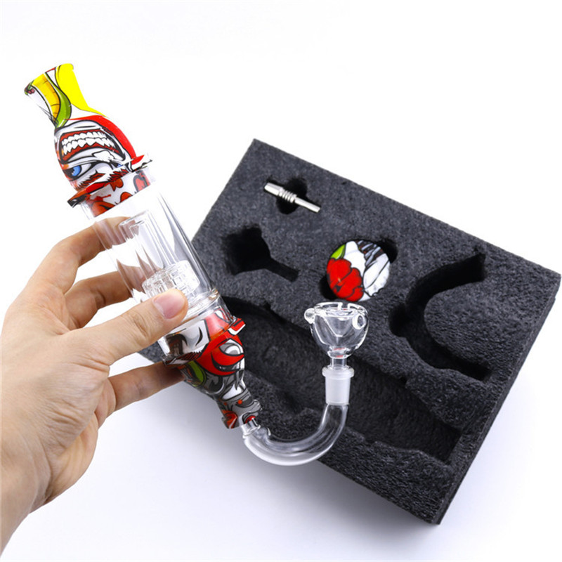Smoking Hot Glass Nector Collector Premium Tobacco Bag Set Wax Container Silicone bong with Titanium nail Storage Jar Metal Dabber Pipe
Smoking Hot Glass Nector Collector Premium Tobacco Bag Set Wax Container Silicone bong with Titanium nail Storage Jar Metal Dabber Pipe