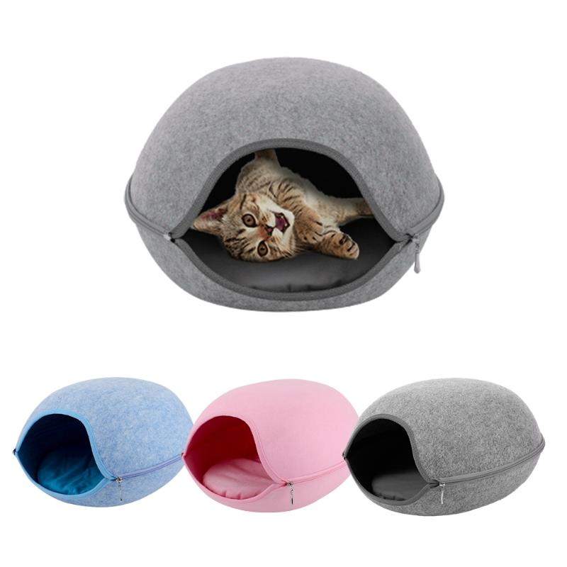 Portable Gray Cute Cat Shape Pet Bed Cat Cave Sleeping Bag Zipper Egg Shape Felt Cloth Pet House Nest Basket with Cushion
Portable Gray Cute Cat Shape Pet Bed Cat Cave Sleeping Bag Zipper Egg Shape Felt Cloth Pet House Nest Basket with Cushion