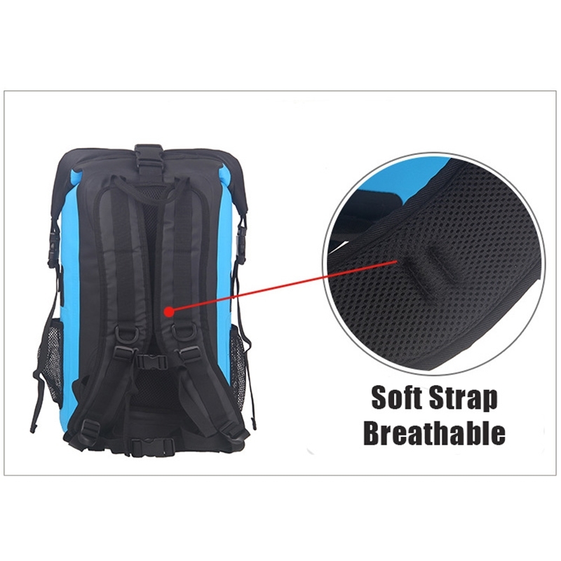 30L Outdoor Waterproof Swimming Bag Backpack Bucket Dry Sack Storage Bag Rafting Sports Kayaking Canoeing Travel Waterproof Bag LJ201124
