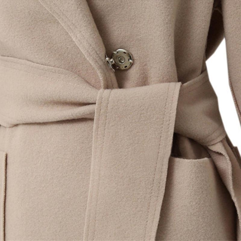 Designer Jacket Women Autumn Winter Wool Coat Women Casual Coat Vintage Solid Long Sleeve Thick Coats Female Elegant Warm Black Casaco Feminino Womens