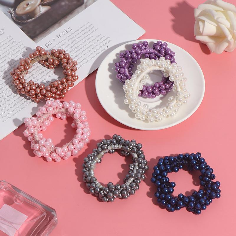 White Black Champange Faux Pearl Beads Elastic Hair Bands Hair Accessories Fashion Rope Scrunchie Ponytail Holder For Women
White Black Champange Faux Pearl Beads Elastic Hair Bands Hair Accessories Fashion Rope Scrunchie Ponytail Holder For Women