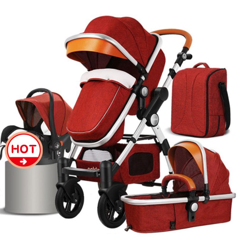 HJBB High Landscape Stroller Baby Can Sit Reclining Folding Trolley 4 In 1 With Comfortable Car Seat
HJBB High Landscape Stroller Baby Can Sit Reclining Folding Trolley 4 In 1 With Comfortable Car Seat