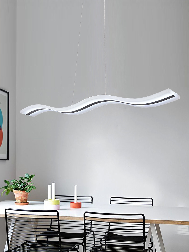 modern creative Pendant Lamps fashion LED living bedroom dining room wavy acrylic Chandelier 90 260 v