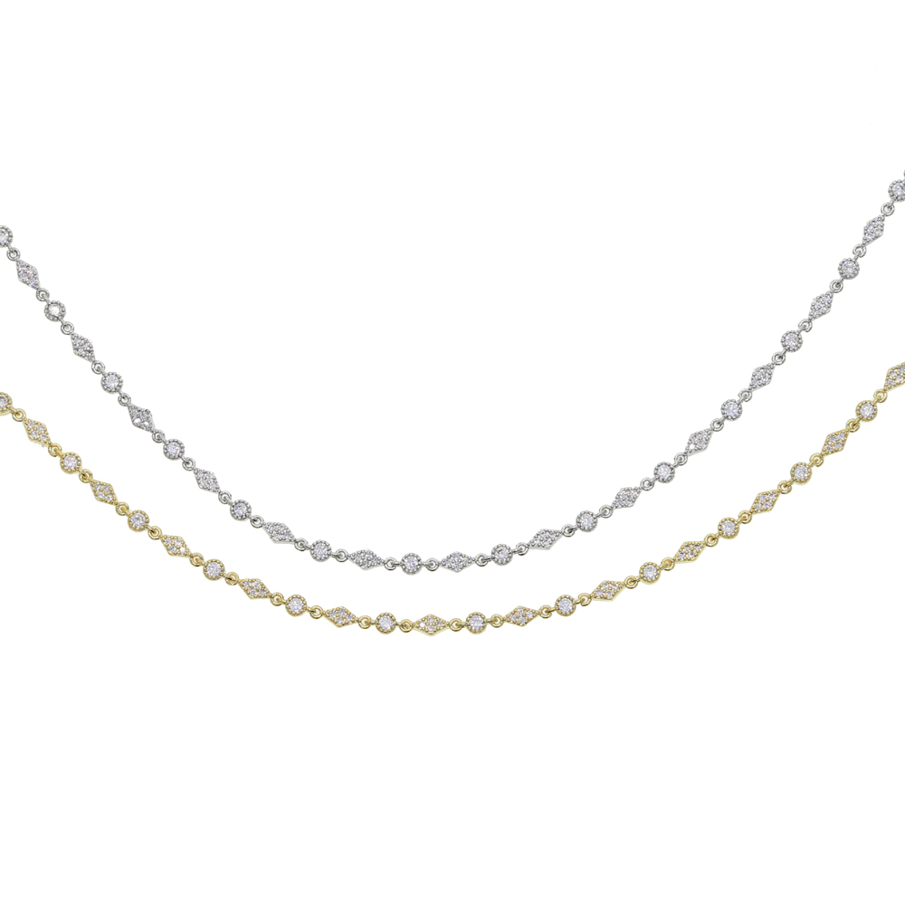 Delicate Ollarbone CZ Necklace Silver Color WeddinG EnGaGement Bridal Gift TenniS Cz Station Chain Chocker Jewelry