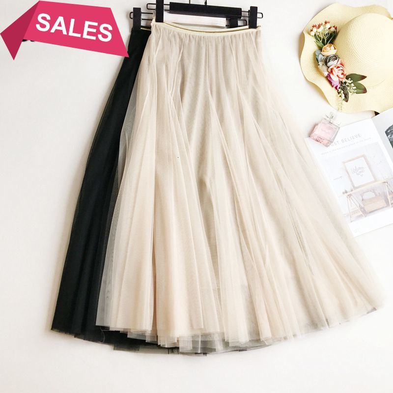2021 New Summer Mesh Women Pleated Solid High Waist a Line Skirts Chic Long Maxi Tutu Holiday Beach Tulle Skirt Pbz5, Black 206
2021 New Summer Mesh Women Pleated Solid High Waist a Line Skirts Chic Long Maxi Tutu Holiday Beach Tulle Skirt Pbz5, Black 206